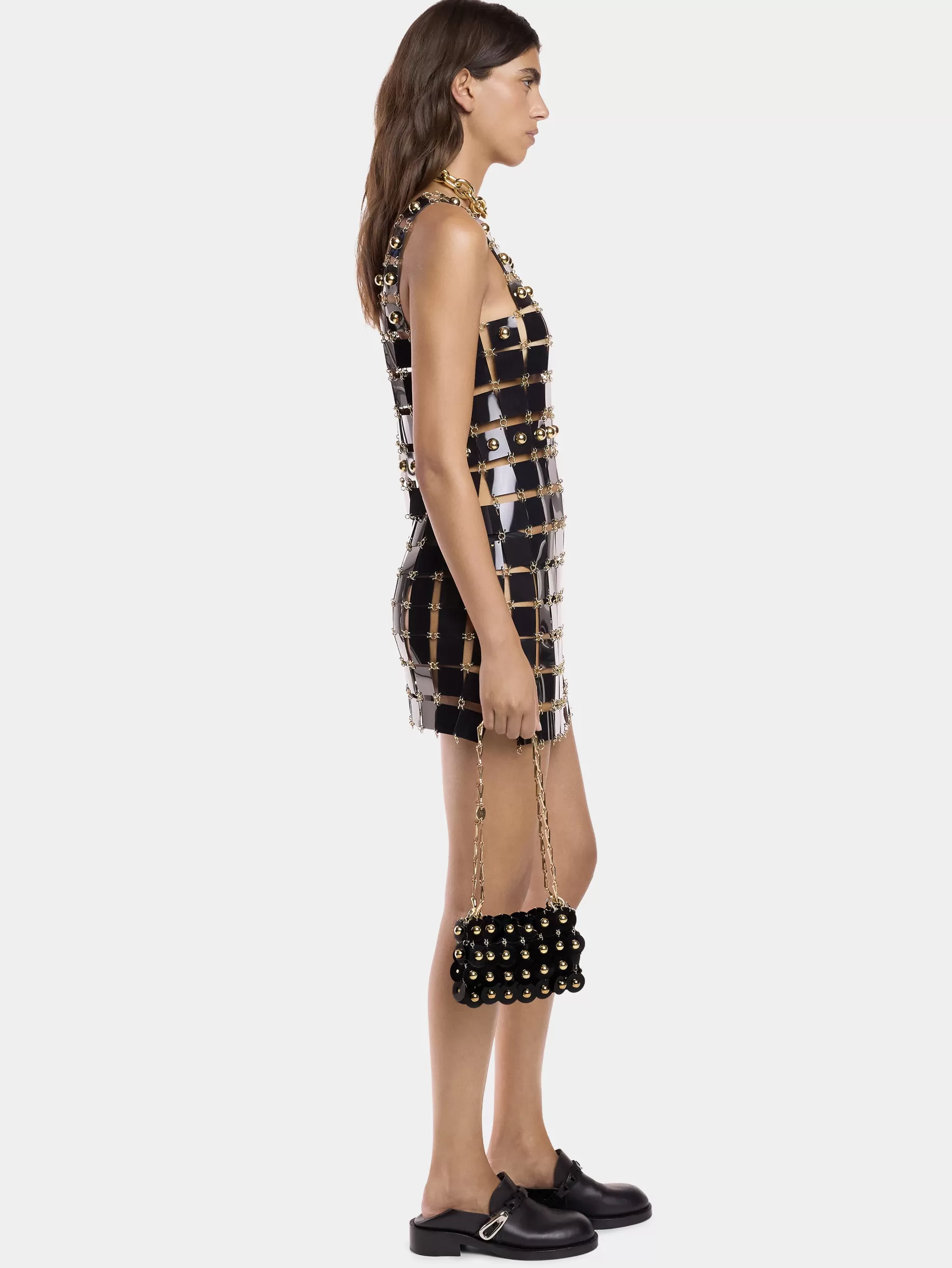 short_dress_in_rhodoid_assembly_2.webp Rabanne SHORT DRESS IN RHODOID ASSEMBLY